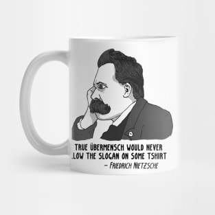 Nietzsche: ubermensche tshirt. Mug